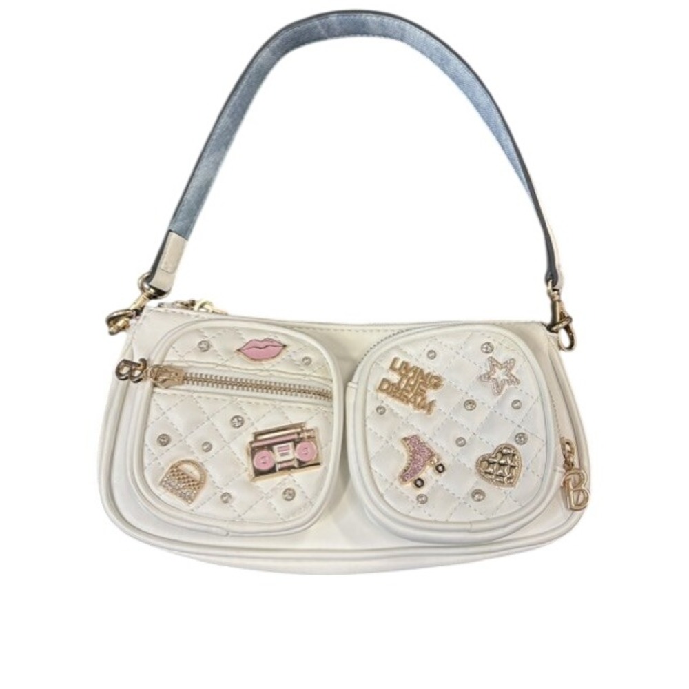 Barbie x Aldo Barbiestellar White Quilted Shoulder Bag Y2K Charms Limited Ed
